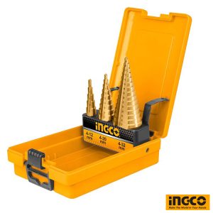INGCO 3pcs Step Corn Drill Bit Set