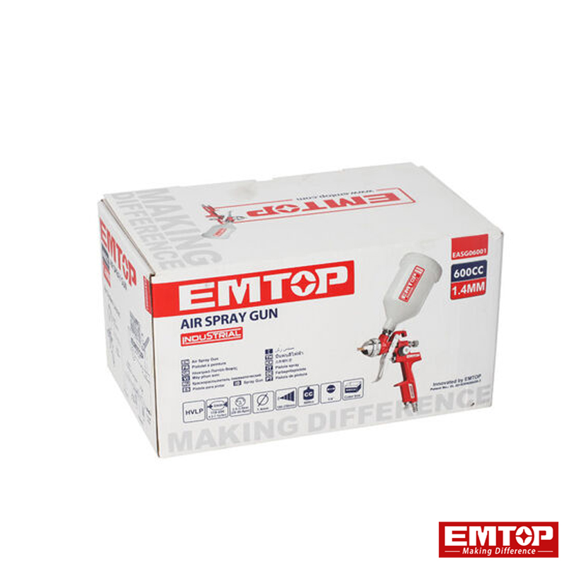 EmTop Air Spray Gun 1.4mm 600cc Tool.lk