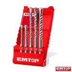 EmTop SDS Plus Rotory Hammer 5pcs Drill Bit Set
