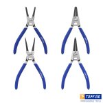 TOPFINE Circlip Plier 4 Pcs Set