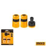 INGCO 3 Pcs Hose Quick Connector Set