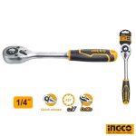 INGCO 1/4 Ratchet Wrench 158mm 45T
