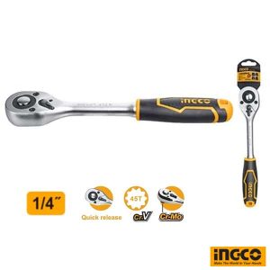 INGCO 1/4 Ratchet Wrench 158mm 45T