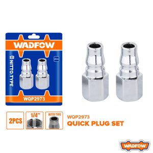 WADFOW 2 PCs Nitto Type Quick Plug Set - Female Thread 1/4"