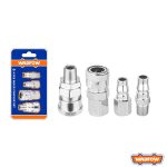WADFOW 4 PCs Air Coupler & Plug Set - 1/4"