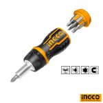 INGCO Stubby 8 PCs Ratchet Screwdriver