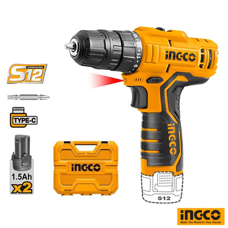 INGCO 12V Cordless Drill With x2 Battery Tool.lk