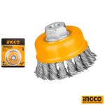 INGCO Twist Wire Cup Brushes With Nut 3" 75mm M14