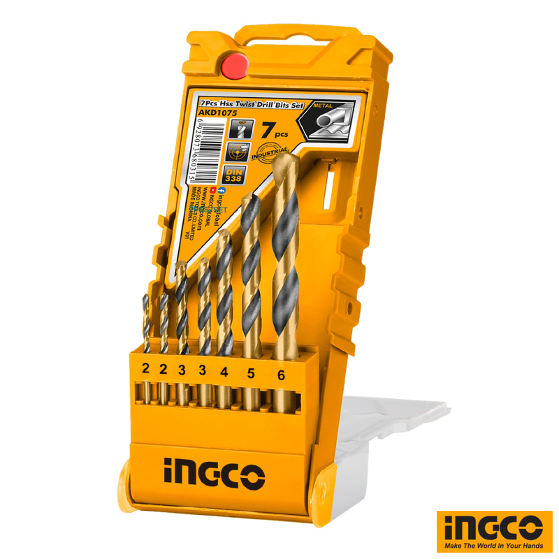 INGCO HSS Twist Drill Bit Set 7Pcs