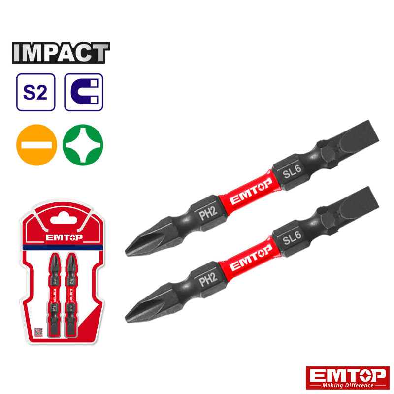 EmTop Impact Screwdriver Bits