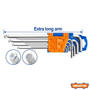 WADFOW Ball Point Hex Allen Key 9Pcs Set