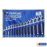 TOPFINE Combination Wrench Set (8-24mm) 14Pcs