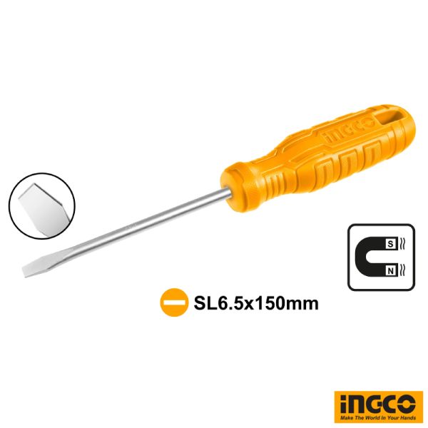 INGCO Slotted Screwdriver 6x150mm