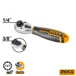 INGCO Stubby Ratchet Handle 1/4 & 3/8
