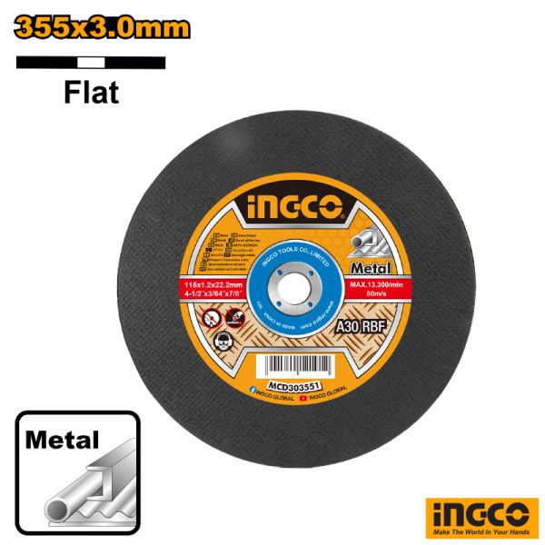 INGCO Abrasive Metal Cutting Disc 355mm (14" inch)