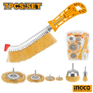 INGCO  Wire Brush Set 7PCs