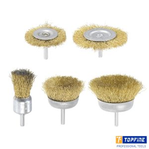 TOPFINE Shank Wire Brush Set 5pcs