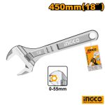 INGCO Adjustable Wrench 450mm 18"