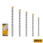INGCO 5 PCs Masonry Drill Bits Set