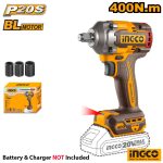 INGCO Codless Impact Wrench 400Nm