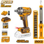 INGCO Codless Impact Wrench Combo Kit