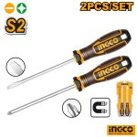 INGCO 2pcs Screwdriver Set