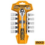 INGCO 12pcs 1/4 Socket Set