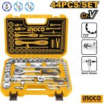 INGCO 44 pcs Socket Tool Set 1/2 & 1/4