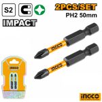 INGCO Impact Screwdriver Bits PH2 50mm 2pcs