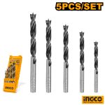 INGCO 5pcs Wood Drill Bit Set