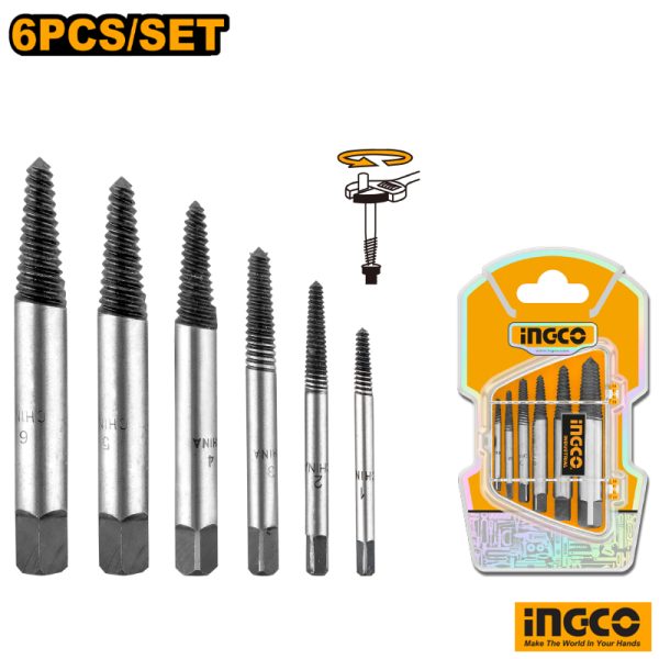INGCO Screw Extractor Set 6PCs