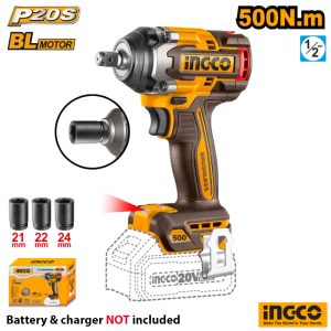 INGCO Cordless Impact Wrench 500Nm