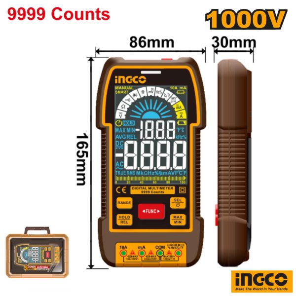 INGCO Digital Multimeter Auto Range Model Colour Display