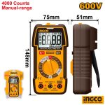 INGCO Digital Multimeter Manual Range 600V