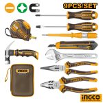 INGCO 9pcs Hand Tool Set with Pouch