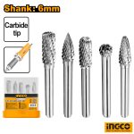 INGCO Tungsten Carbide Rotary Burrs Set
