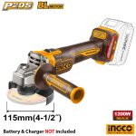 INGCO Cordless Angle Grinder 115mm 1200W