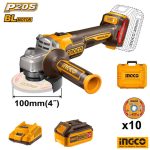 INGCO Cordless Angle Grinder 100mm 950W (With 4Ah Battery)