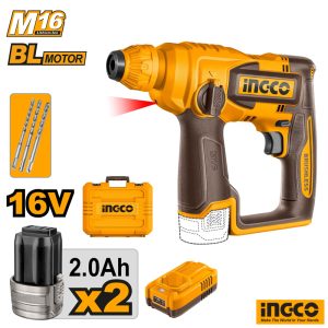 INGCO Cordless Rotary Hammer 16V (2x Battery)