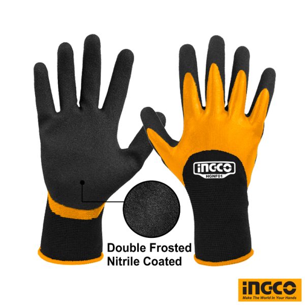 INGCO Nitrile Frosted Coated Gloves