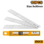 INGCO 10pcs Snap-off Knife Blades 9x80mm