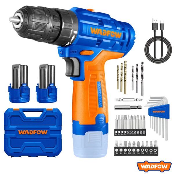 WADFOW Cordless Drill 12V (2x Battery)