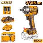 INGCO Cordless Impact Wrench 350Nm (With Battery & Charger)