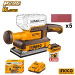 INGCO Cordless Finishing Sander (With 4Ah Battery)