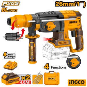 INGCO Cordless Rotary Hammer 26mm (2x 4Ah Battery)