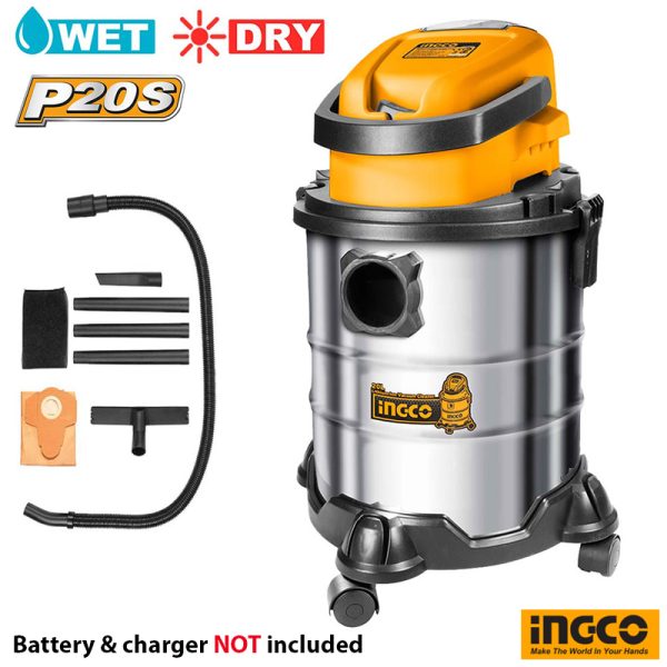 INGCO Cordless Vacuum Cleaner 20V 20L