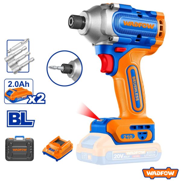 WADFOW Cordless Impact Driver Wrench (2x Battery)
