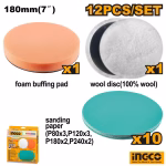 INGCO Polishing & Grinding Pad Set 7" 180mm