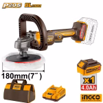 INGCO Cordless Angle Polisher With 4Ah Battery - 180mm