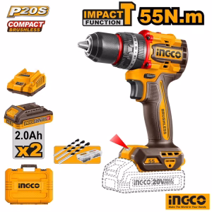 INGCO Cordless BL Impact Drill (2x Battery)
